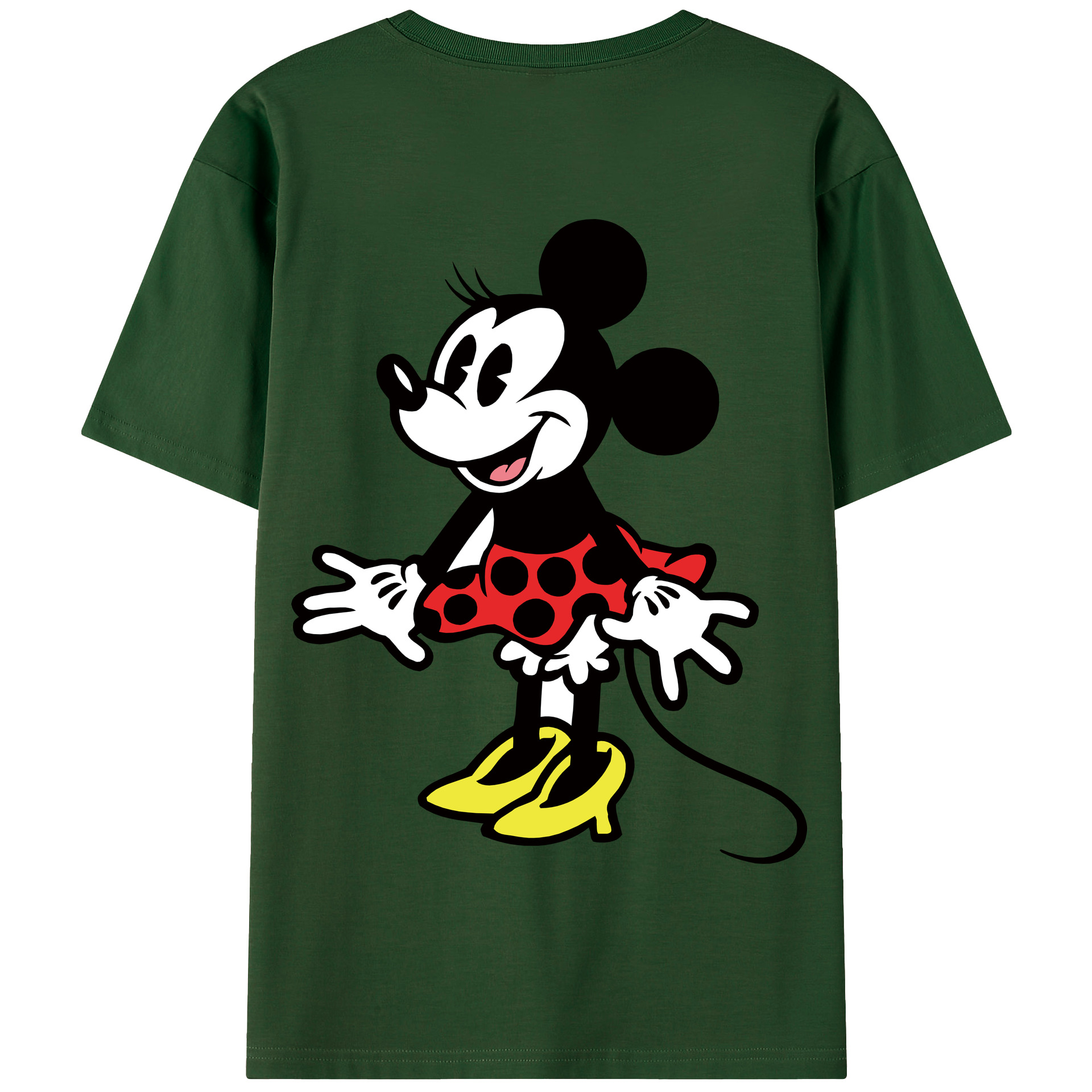 （画像用） ミッキーマウス Mickey Mouse 綿100％半袖Tシャツ（背面プリント）